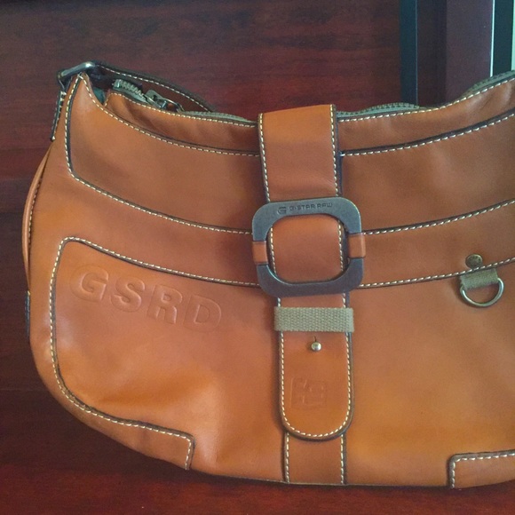 G-Star Purse -slim caramel leather & buckle detail - Picture 6 of 7